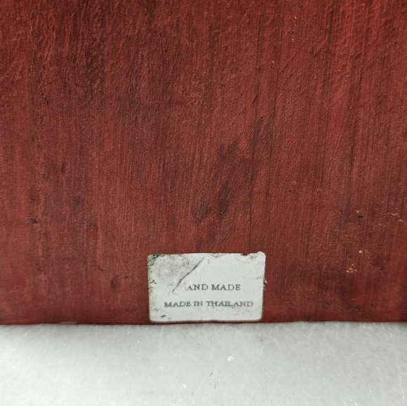 Vintage Hand Carved Heavy Wooden Cat Kitten Bookend Set From Thailand MCM - Picture 6 of 12